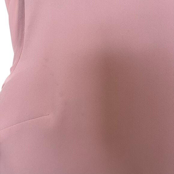 Alex Marie | Pale Pink Pleated Chiffon Sheer Sleeve Dress Size 2 Coquette - Picture 4 of 9